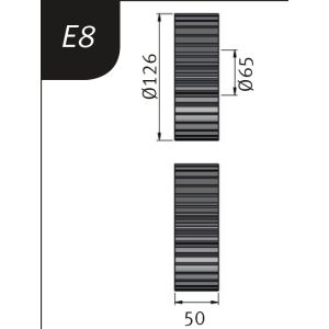 Rolki gnące Typ E8, Ø 126 x 65 x 50 mm do giętarki SBM 300-40 E Metallkraft kod: 3880728